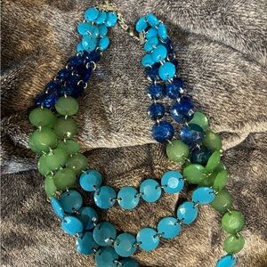 Elegant Blue and Green Beaded Necklace